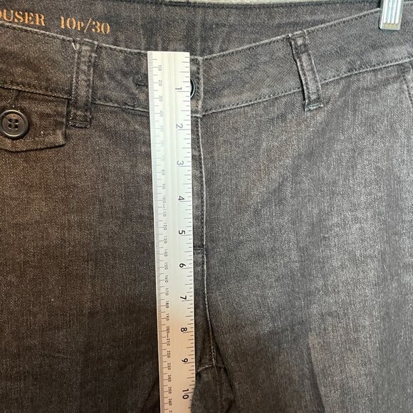 Talbots Women Classic Mid Rise Dark Gray Bootcut Stretch Denim Jean Trouser 10P - Picture 10 of 13